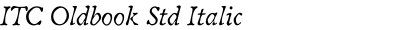 ITC Oldbook Std Italic